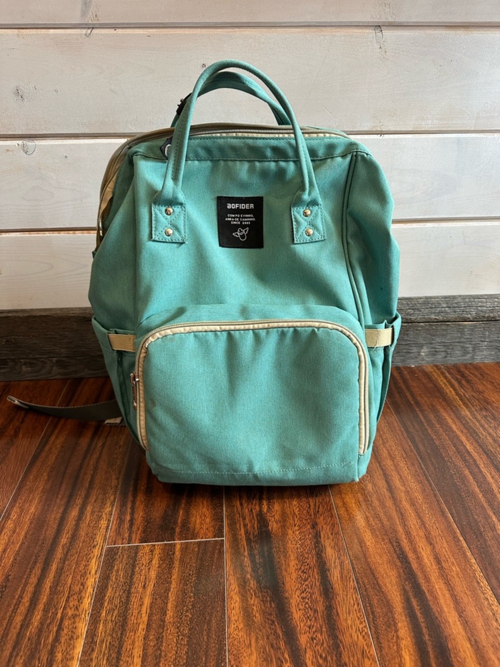 Aofider | Turquoise Diaper Bag/Backpack